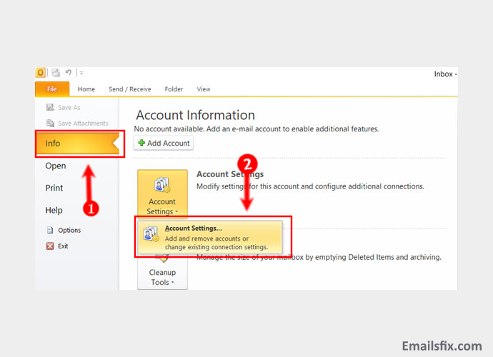 cox.net account settings for outlook 2010 outgoing email