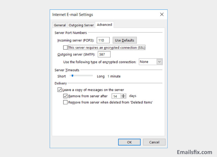 cox mail settings for outlook mac