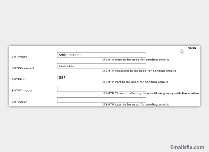 Cox Webmail Settings