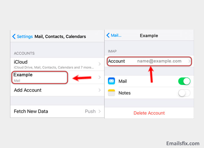 Email Settings for iPhone & Android +18773181336