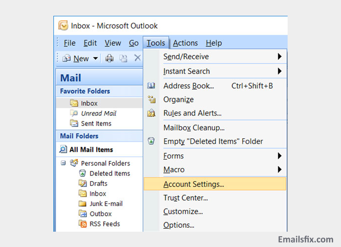 comcast pop3 email settings outlook 2003