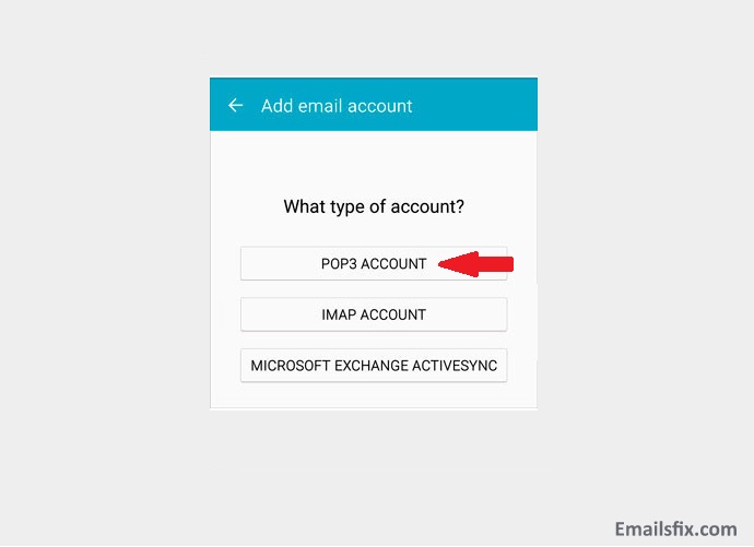 Now, select POP3 - EarthLink Email Settings for Android phones