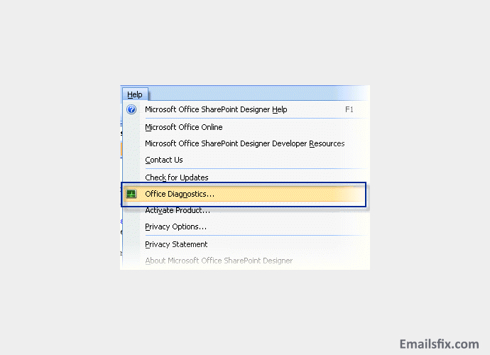 Help-menu-Repair PST file in Outlook 2007