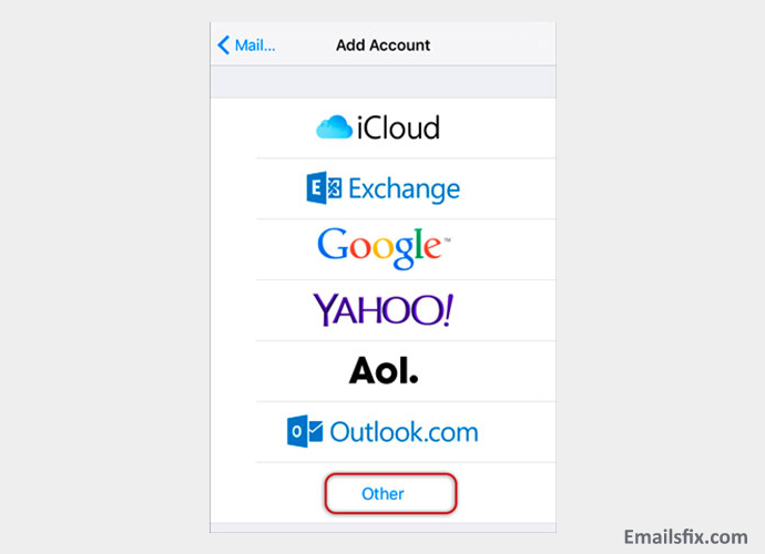 Add Account- Juno mobile email settings