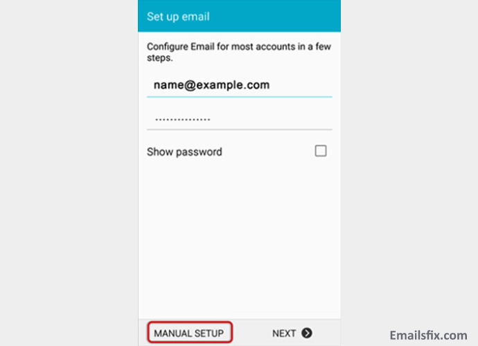 email settings pop3 for s7