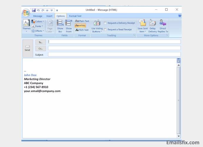 Outlook Html - How to insert a picture in outlook 2007 email body
