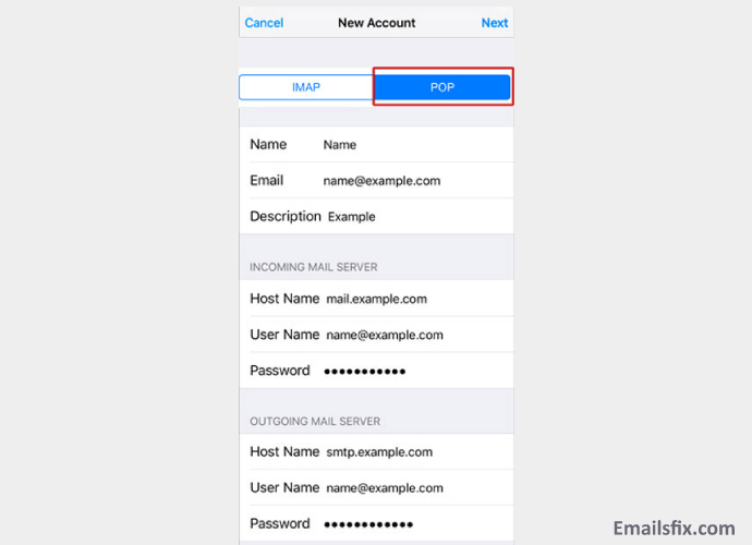 godaddy email server settings