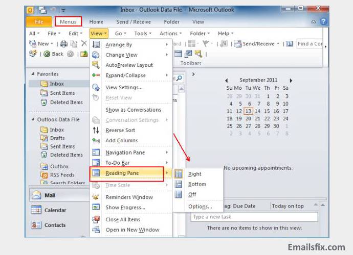 Reading Pane’ off- extract email addresses from emails in outlook