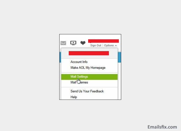 Velg 'Aol Mail Settings' - hvordan blokkere en e-postadresse på aol