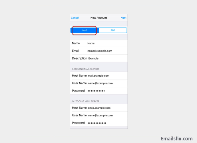 airmail email settings